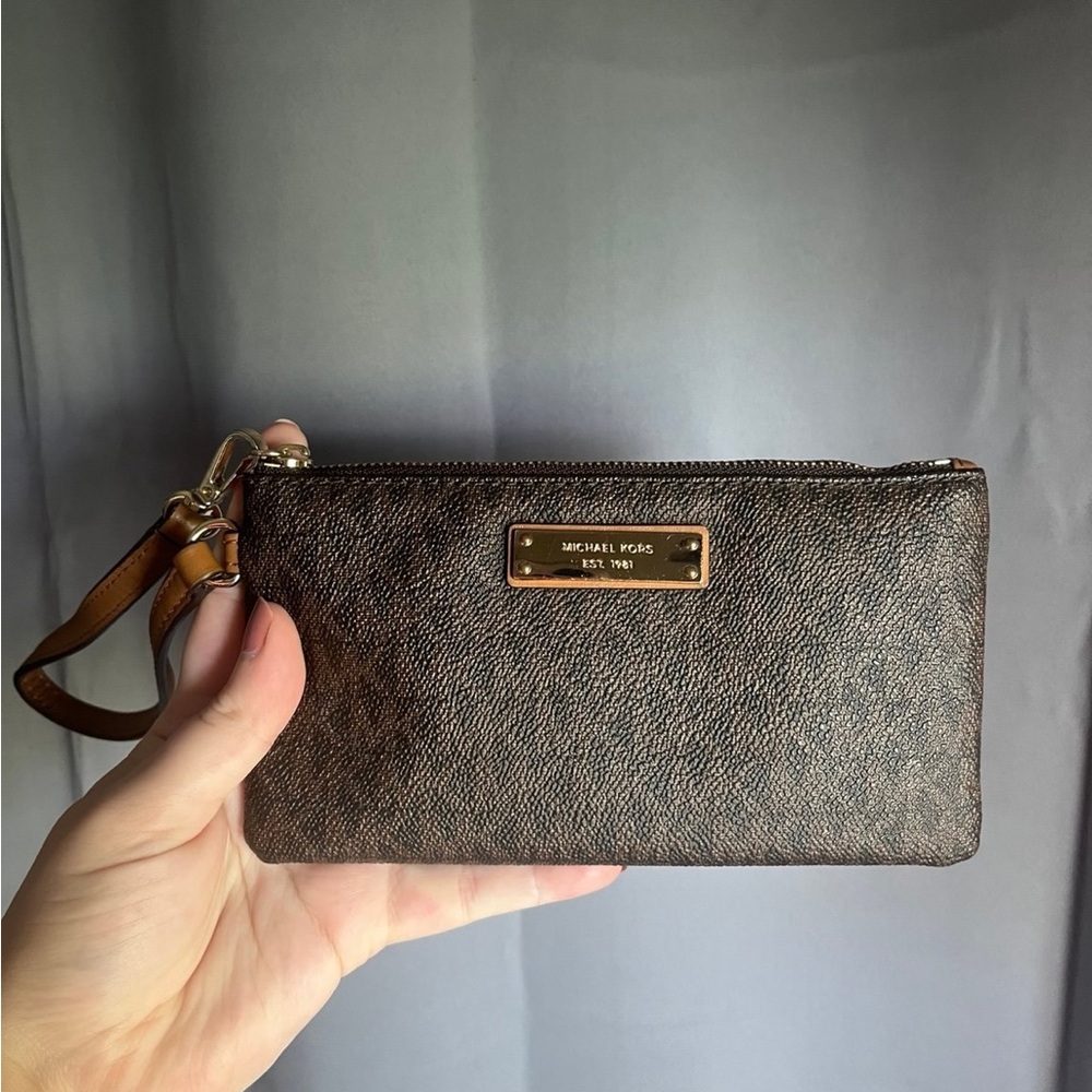 Michael Kors Brown Wristlet